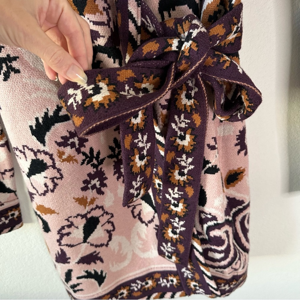 FARM RIO Glam Tapestry Knit Wrap Dress SZ S - Picture 4 of 10